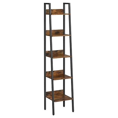 5-tier Narrow Ladder Book Shelf, Size 1