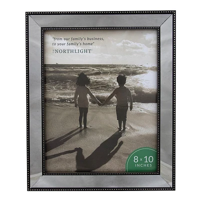 Black And Silver Mirrored Photo Frame For 8" X 10" Photo