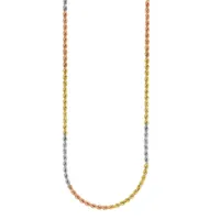 10kt Tri Color Rope Necklace Chain