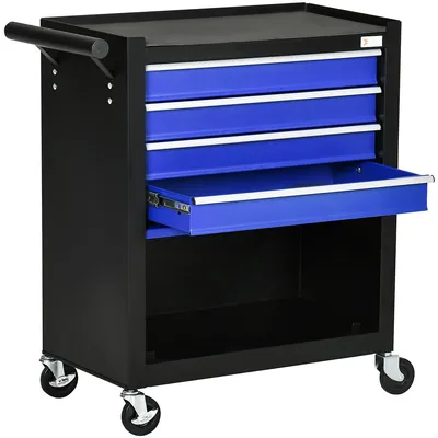 4-drawer Tool Chest With 4 Wheels Rolling Tool Organizer