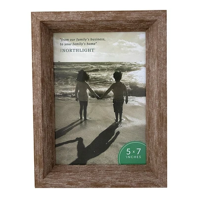 8.25" Brown Picture Frame With Easel Back For 5" X 7" Photos