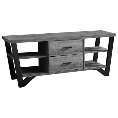 Tv Stand 60" Long / With 2 Storage Drawers
