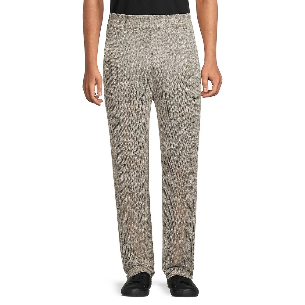 Pantalon en tricot à taille élastique sans fermeture ni attache