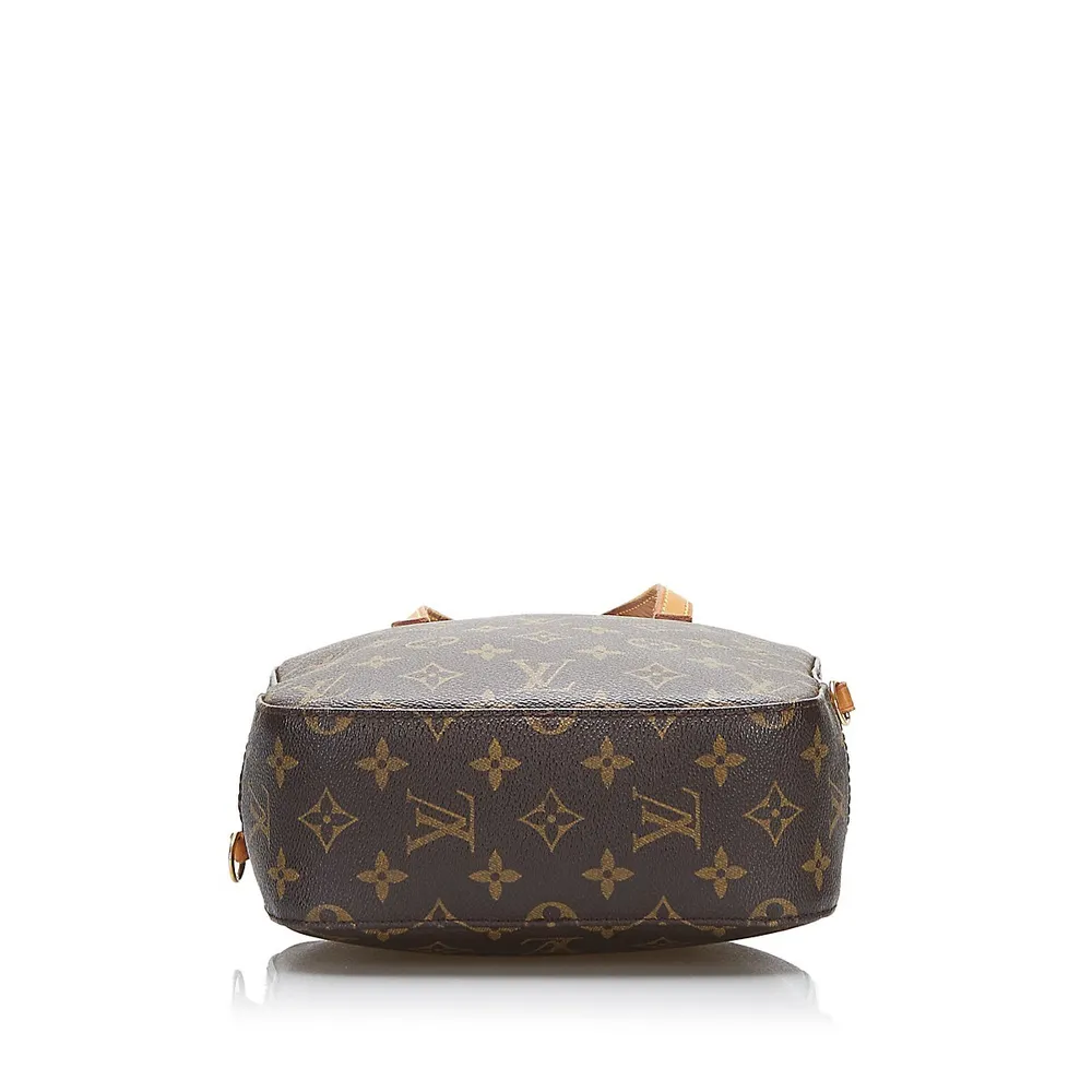 Louis Vuitton Spontini Brown Canvas Shoulder Bag (Pre-Owned)