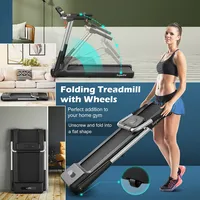 2.25hp Folding Led Treadmill Electric Running Walking Machine With App Control Gym