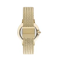 Ladies Lc07401.120 3 Hand Yellow Gold Watch With A Yellow Gold Mesh Band And A White Dial