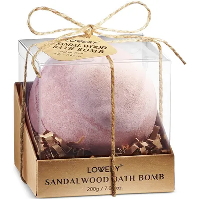 Sandalwood Handmade Bath Bomb, 7oz Extra Large Bath Fizzy