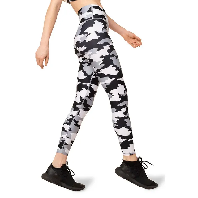 Kyodan Women's Brushed Camo Crisscross High Waist Leggings 25”