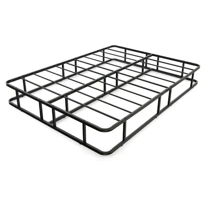 Queen Size Metal Platform Bed Frame Mattress Foundation With Slat Support Black