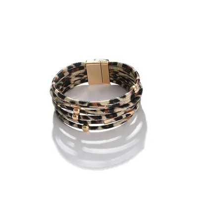 Brown Beige Gold-plated Bracelet