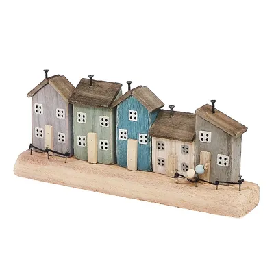 Wooden Village By The Seashore