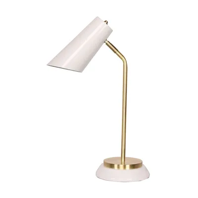 Matte White Gold Task Lamp