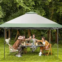 13x13ft Patio Pop-up Gazebo Canopy Tent Instant Sun Shelter Outdoor Wheeled Bag