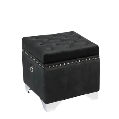 Ottoman / Storage Footstool On Legs, Cubic, From The Codi Collection