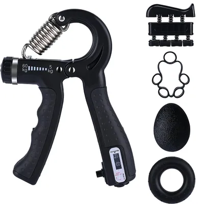 Hand Grip Strengthener Set Of 5 Pieces For Recovery And Athletes Hand Grip Training