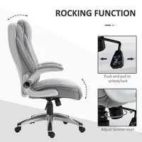 Pu Leather Office Chair With Flip-up Armrest