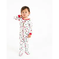 Kids Footed Sleeper Cotton Christmas Pajamas