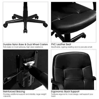 Costway Ergonomic Mid-back Executive Office Chair Swivel Computer Desk Chair
