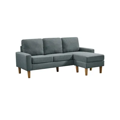 San Francisco 74.8" Wide Sectional Sofa With Reversible Chaise