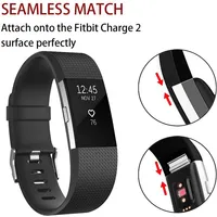 2pack Replacement Bands Compatible For Fitbit Charge 2 Watch Band, Adjustable Sport Wristbands - Large
