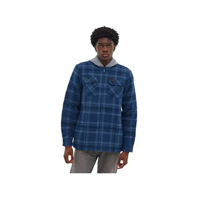Sinclair Hooded Zip-up Flannel Shirt