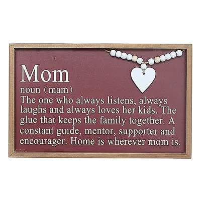 Framed Definition Of Mom Sign