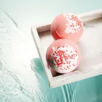 Strawberry And Vanilla Bath Bomb, Handmade Spa Bath Fizzy, 7oz