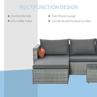 3pcs Modern Rattan Sofa Set