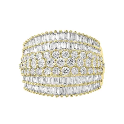 Gold Diamond Dome Ring