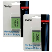 Viv-qcb-217 1 Hour Rapid Battery Charger For Canon Nb-13l Battery + Two Nb-13l Battery Replacement Battery