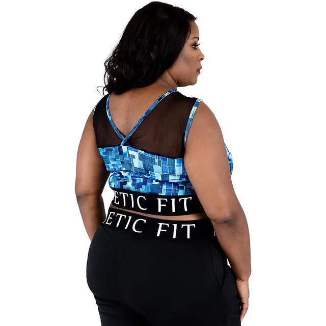 Poetic Justice Women's Curvy Fit Active Floral Print Poly Tricot
