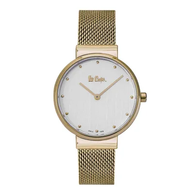 Ladies Lc06870.130 2 Hand Yellow Gold Watch With A Yellow Gold Mesh Band And A Silver Dial