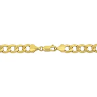 Men's Curb Link Chain Bracelet In 10k Yellow Gold -9 Inch