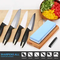 2-sided Sharpening Stone, Whetstone 1000/6000 Grit Knife Sharpening Kit With Non-slip Base