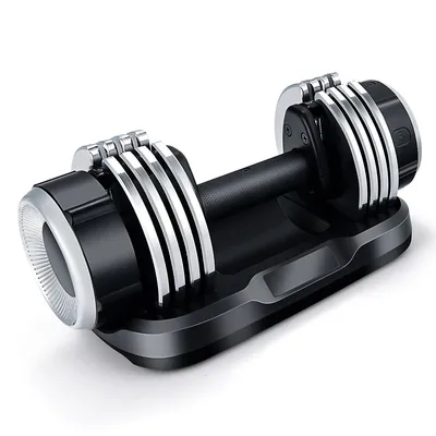 5-in-1 25lbs Weight Adjustable Dumbbell W/anti-slip Fast Adjust Turning Handle