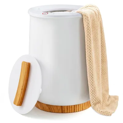 Costway 20l Towel Warmer 1-minute Quick Heating & 60-minute Auto Shut Off For Spa White