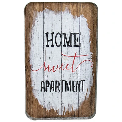15.75" Black And Pink Metal Home Sweet Apartment Hanging Sign