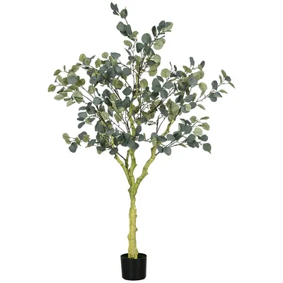 Potted Artificial Plants Eucalyptus Tree For Decor, 5ft