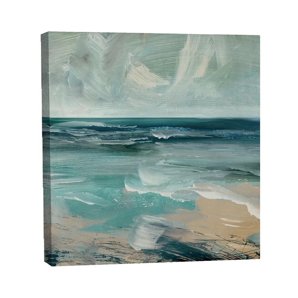 Blue/turquoise Modern Abstract Seascape Canvas Wall Art