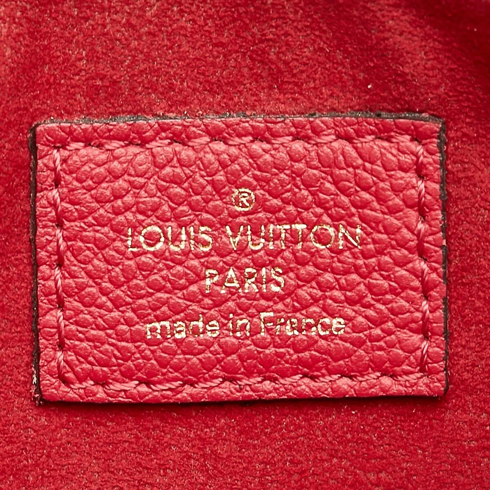 LOUIS VUITTON Twice Monogram Empreinte Leather Crossbody Bag Dahlia 