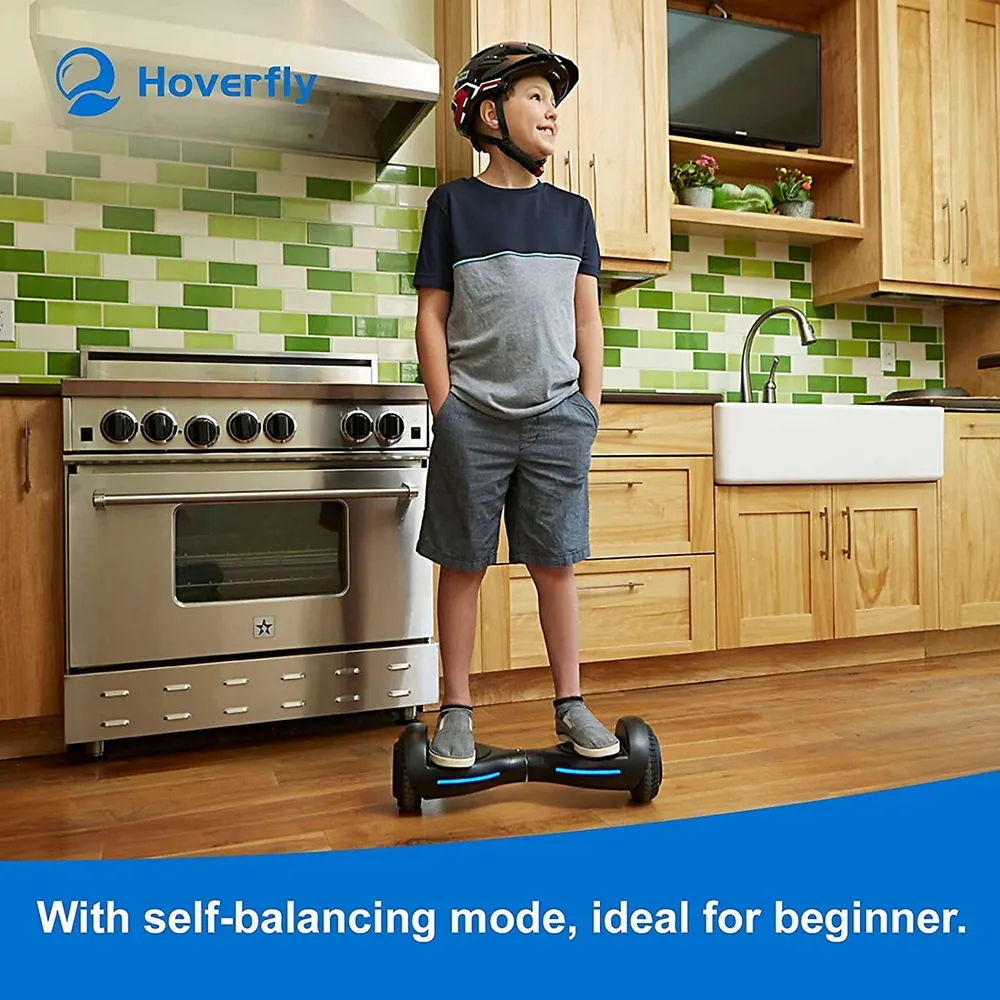Hoverfly Flash Hoverboard, Led 6.5" Wheels Self Balancing Scooter With Dual 150w Motor Up To 8km/h For 44-88lbs Kids