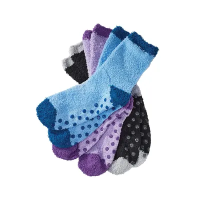 3 Pack - Women's Non Skid Resistant Slipper Socks