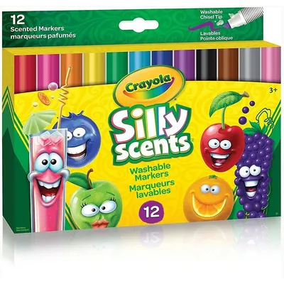 Silly Scents Wedge Tip Markers 12 Count