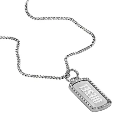 Men's Stainless Steel Dog Tag Necklace