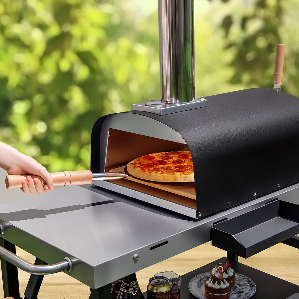 Costway Oven Wood Fire Pizza Maker Grill Outdoor Pizza Oven with