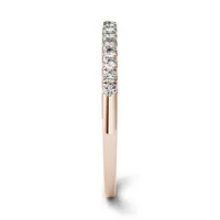14k Rose Gold 0.16 Ct. T.w. Created Moissanite Wedding Band
