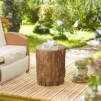 Side Table End Table W/ Wood Grain Finish For Outdoor Indoor