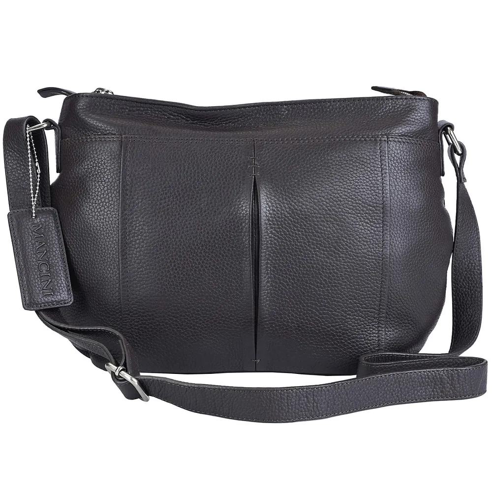 Pebbled Scarlet Crossbody Hobo Bag