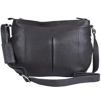Pebbled Scarlet Crossbody Hobo Bag