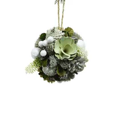 Hanging Foliage Ball Ornament (pack Of 2)